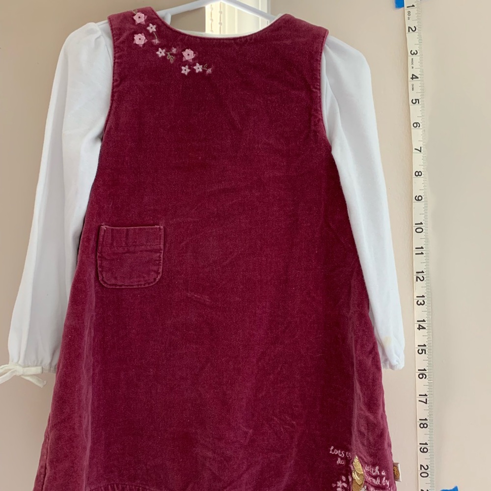 Little Girl’s Corduroy Dress & Long Sleeve Shirt